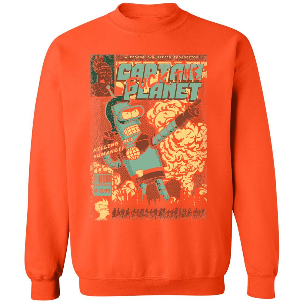 Classic Unisex Sweatshirt - VSURFF44 - Orange - 10