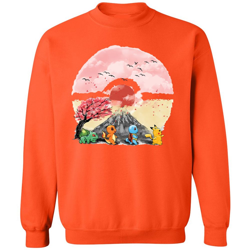 Classic Unisex Sweatshirt - X88VFV5H - Orange - 10