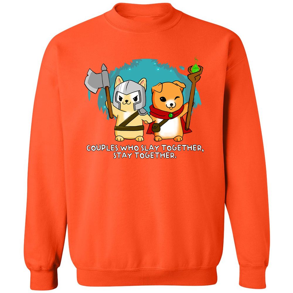 Classic Unisex Sweatshirt - QGJH8CY7 - Orange - 10