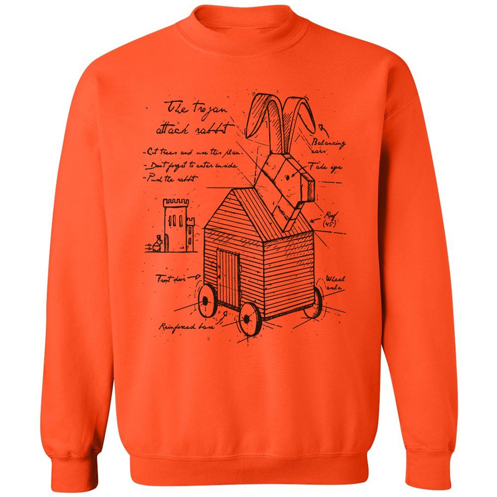 Classic Unisex Sweatshirt - ZNH6XD5Q - Orange - 10