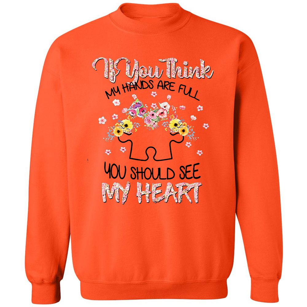 Classic Unisex Sweatshirt - A7D1E9WD - Orange - 10