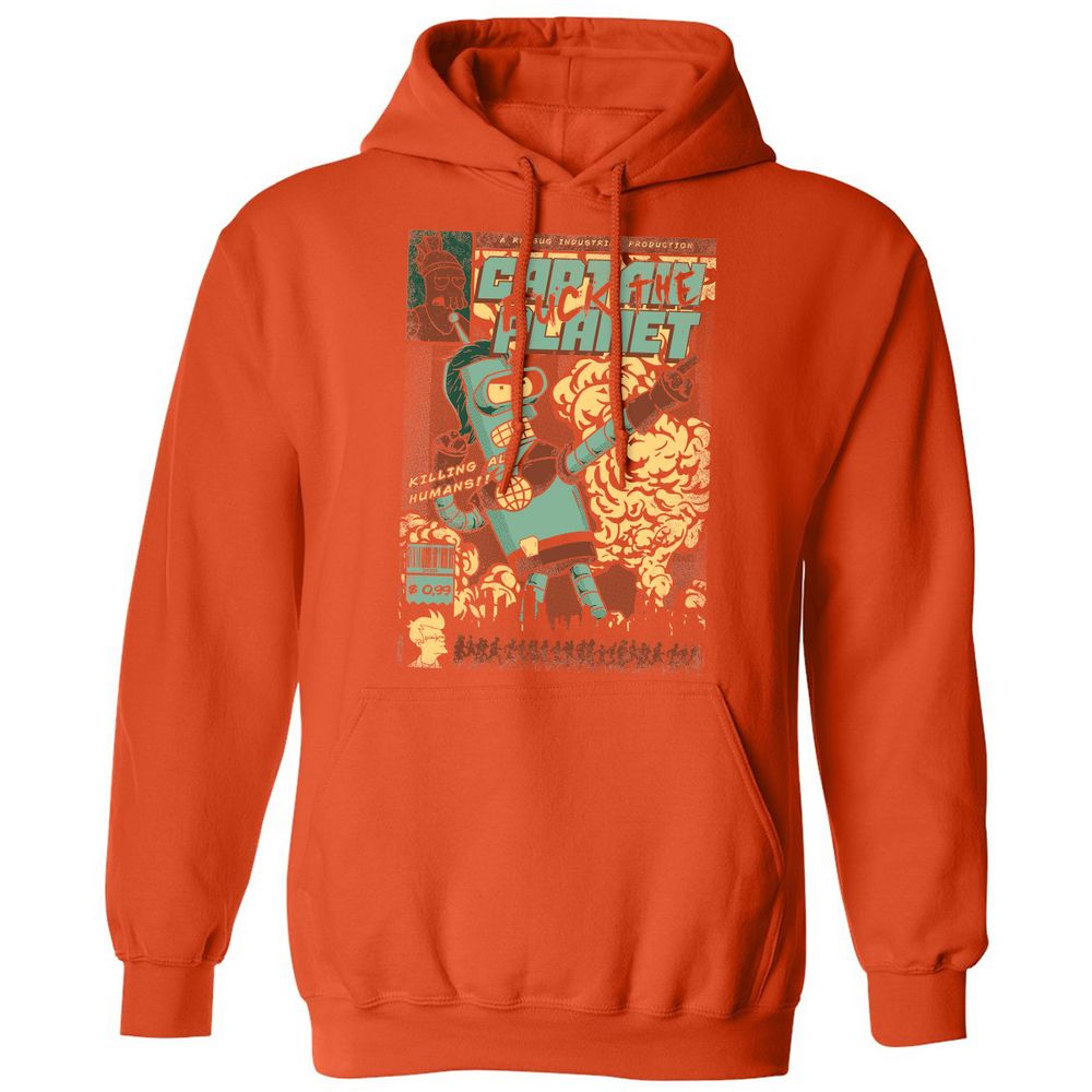 Classic Unisex Hoodie - GUD74PYJ - Orange - 10