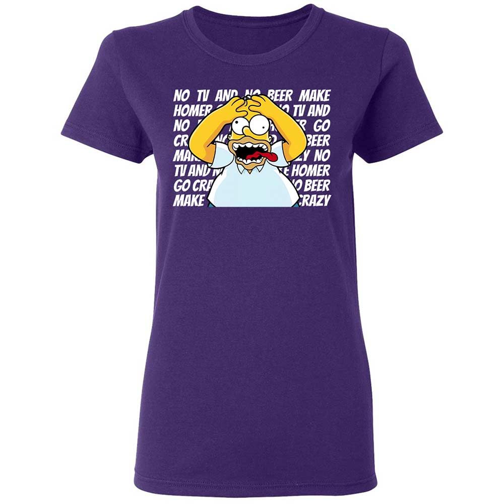 No TV and No Beer Make Homer Go Crazy - Purple - 10