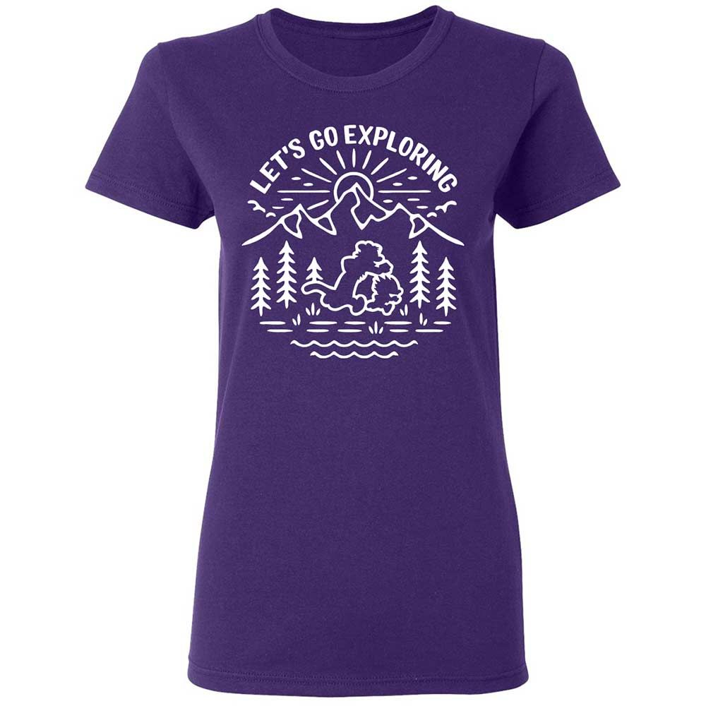 Women's T-Shirt - EU58BQQK - Purple - 10