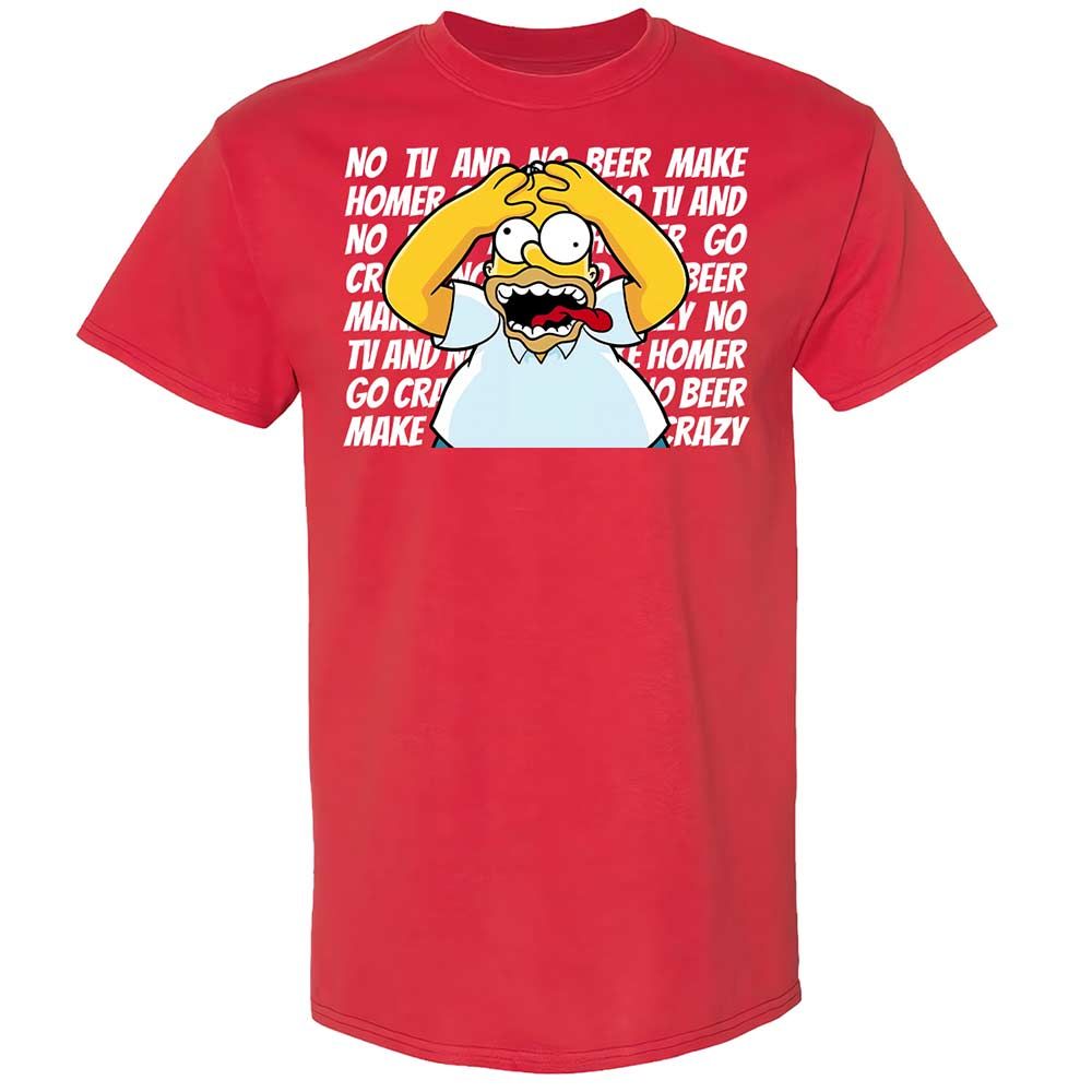 No TV and No Beer Make Homer Go Crazy - Red - 10