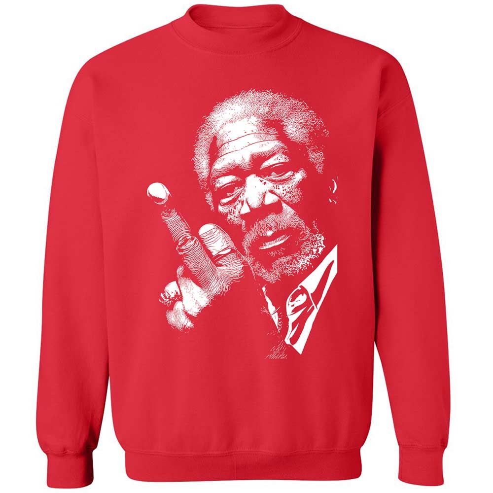 Morgan Freeman middle finger - Red - 10