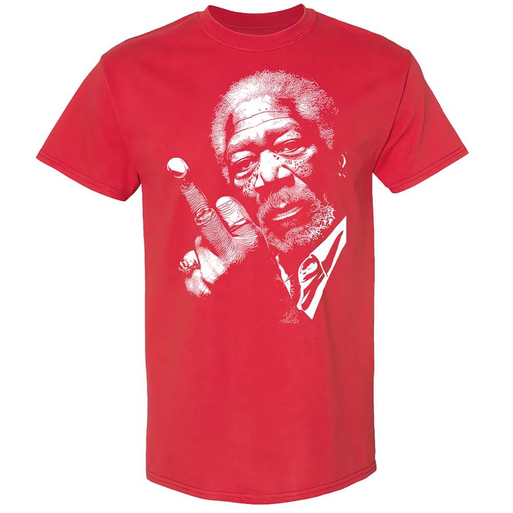 Morgan Freeman middle finger - Red - 10