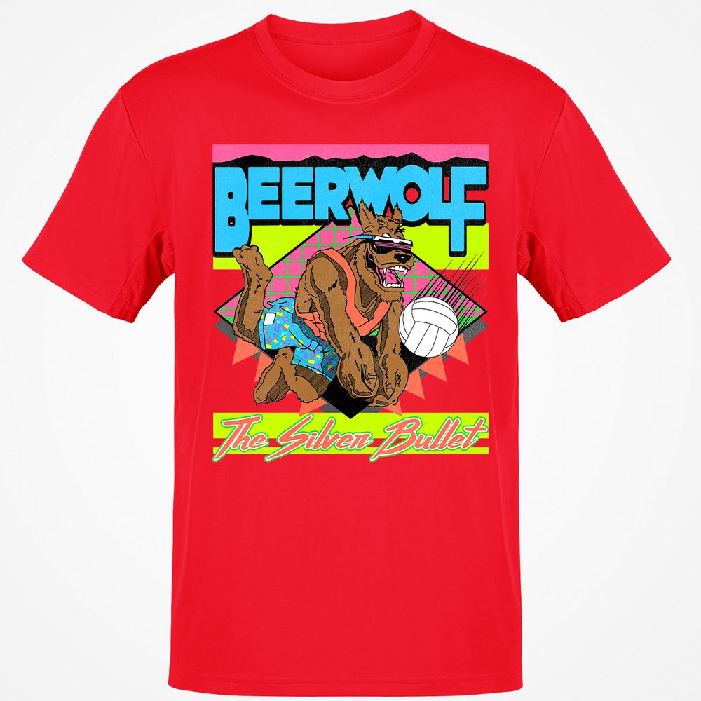 Retro Beach Wolf - Red - 10