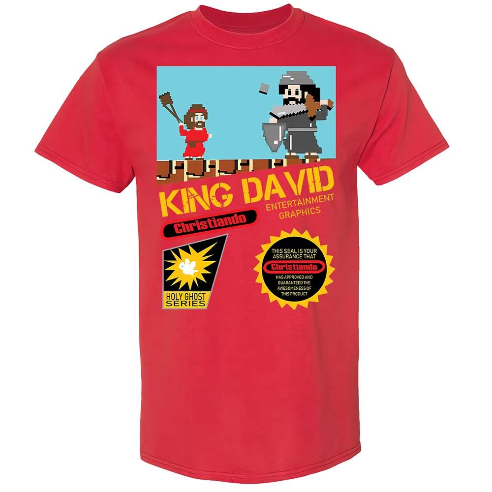 David Vs Goliath Cool Christian - Red - 10