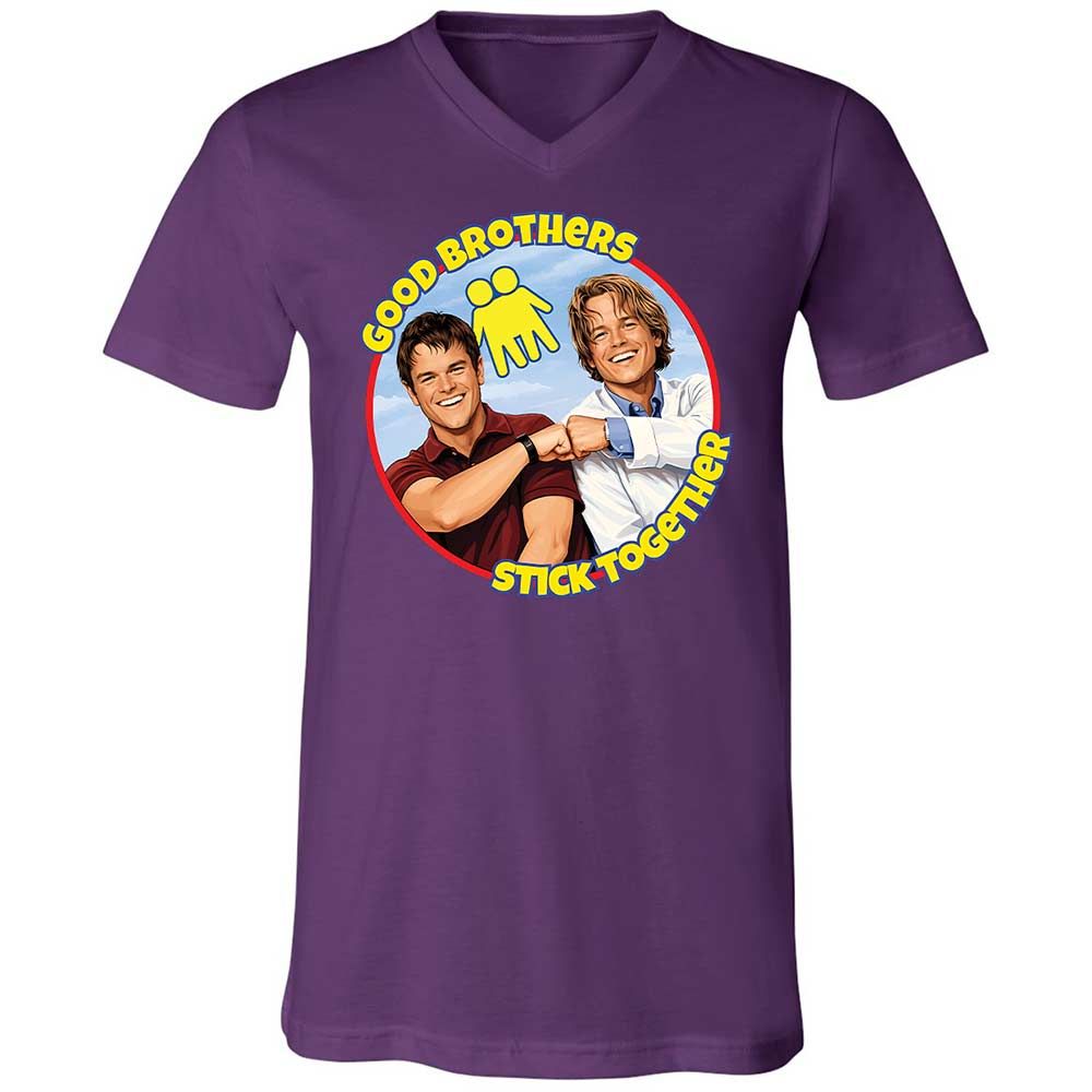 Unisex V-Neck T-Shirt - 9YXV6ECJ - Team Purple - 10