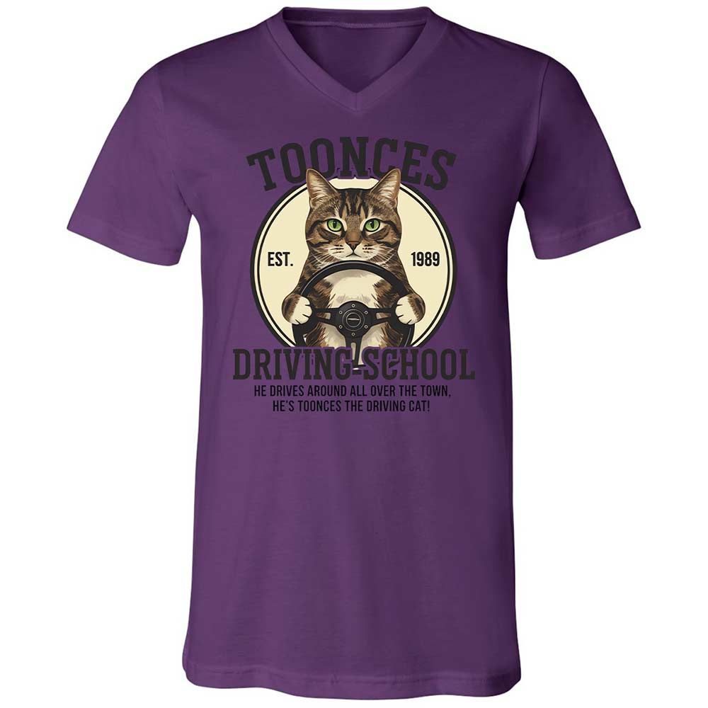 Unisex V-Neck T-Shirt - Z54PRZMU - Team Purple - 10