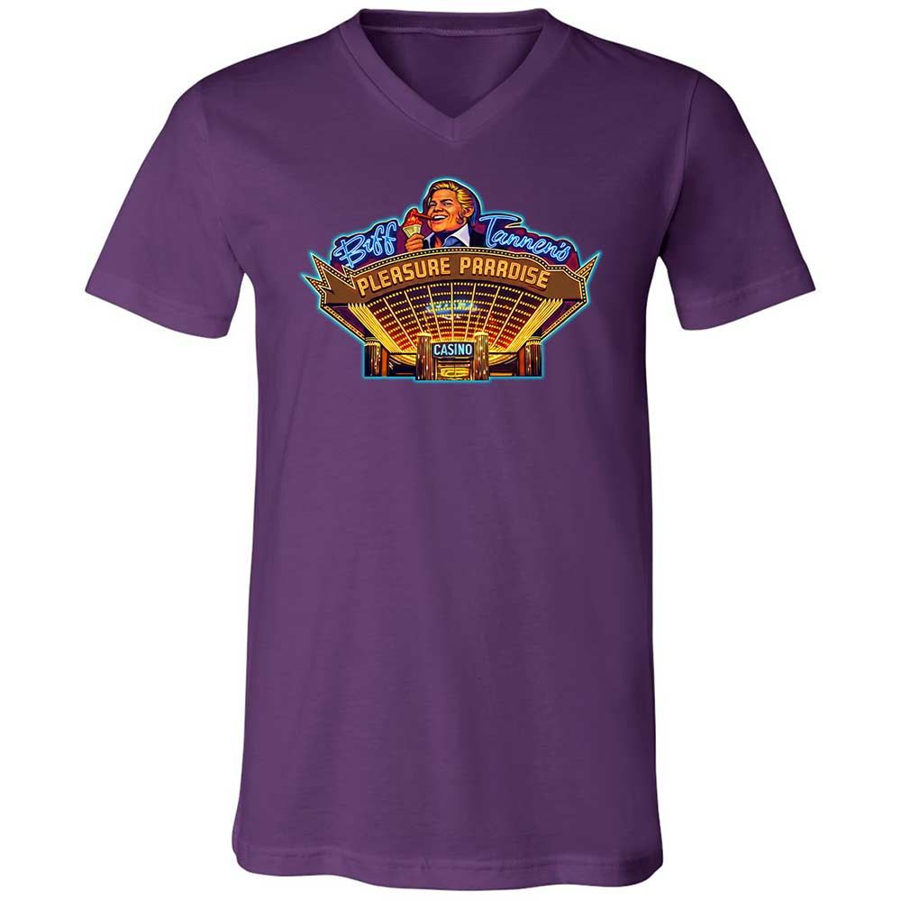 Unisex V-Neck T-Shirt - 4ABQP2TD - Team Purple - 10