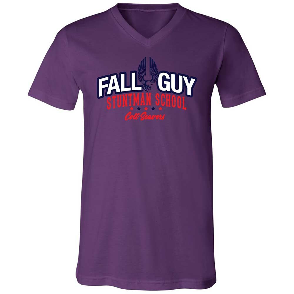 Unisex V-Neck T-Shirt - CXRM8NZJ - Team Purple - 10