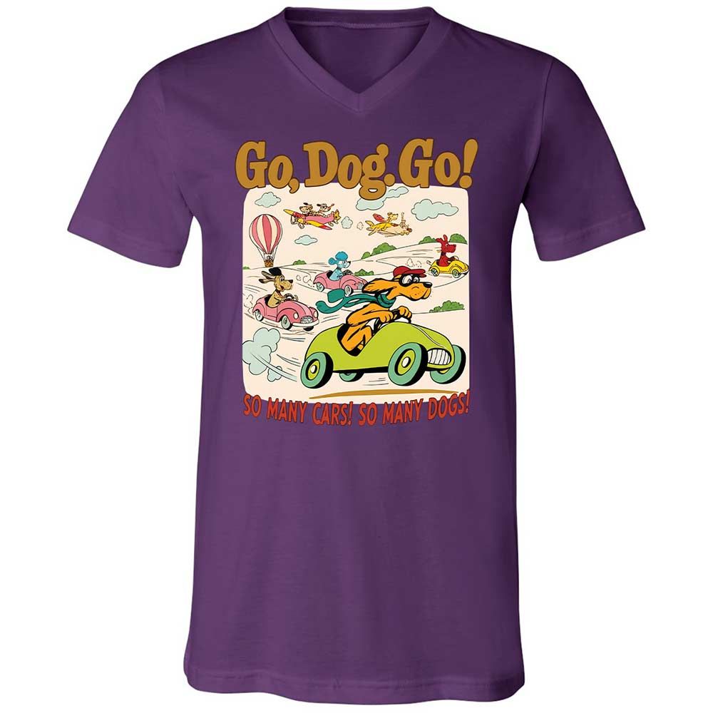 Unisex V-Neck T-Shirt - 1YXVMM7J - Team Purple - 10