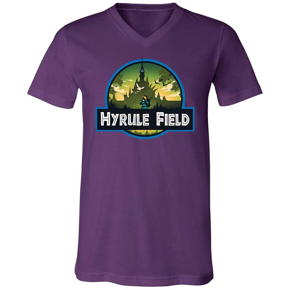 Unisex V-Neck T-Shirt - H89LA6DW - Team Purple - 10