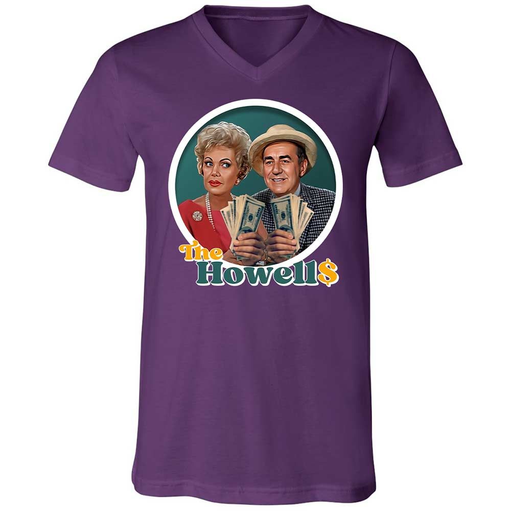 Unisex V-Neck T-Shirt - J85LEMM9 - Team Purple - 10