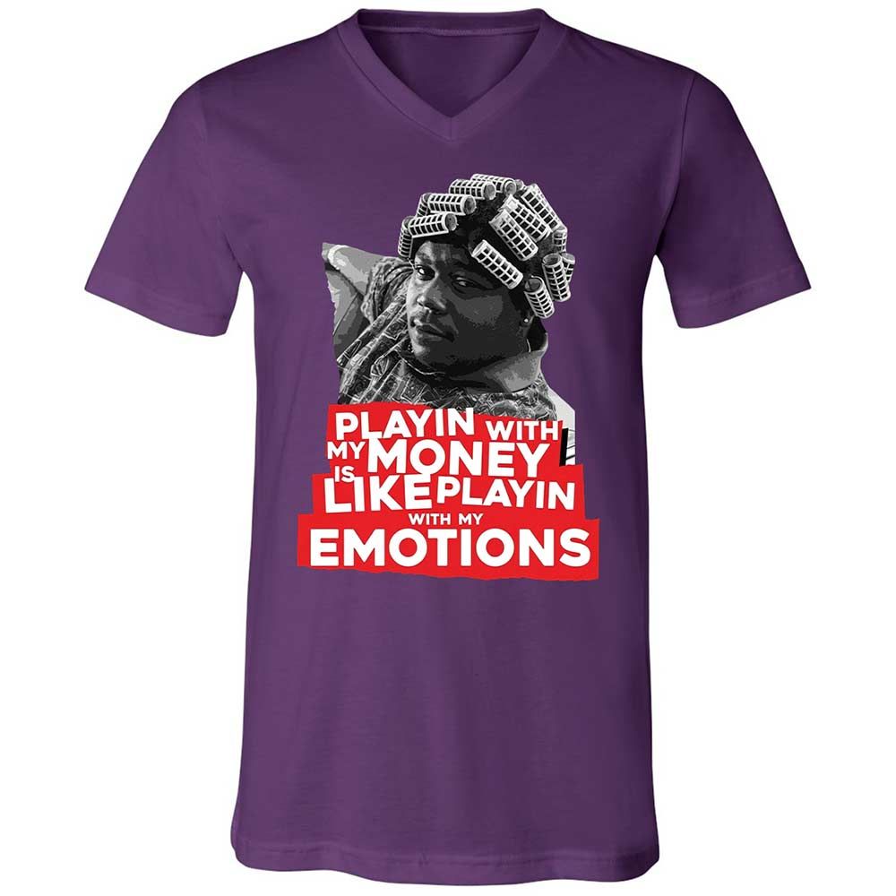Unisex V-Neck T-Shirt - 9RXRXCWZ - Team Purple - 10