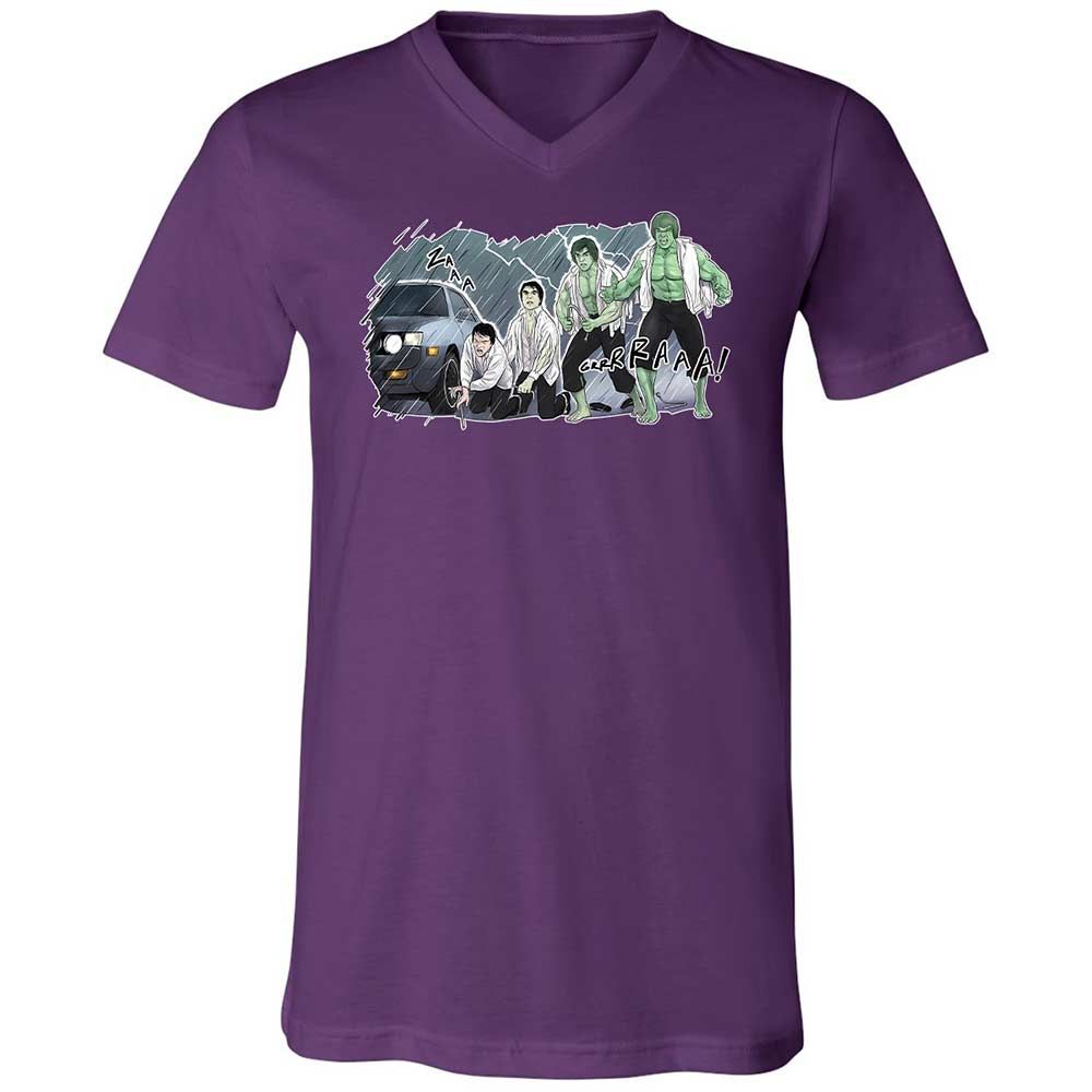 Unisex V-Neck T-Shirt - 3XU1VDUN - Team Purple - 10