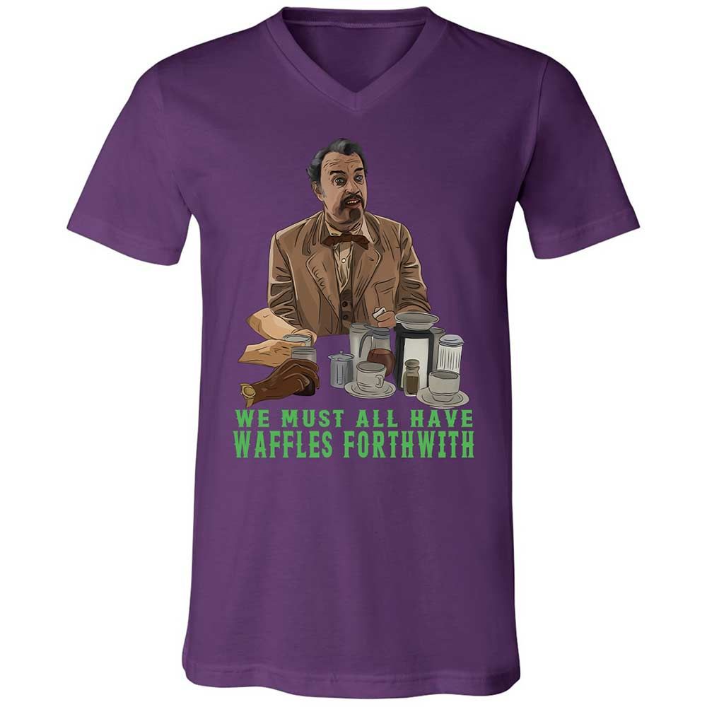 Unisex V-Neck T-Shirt - S9KFU46Y - Team Purple - 10
