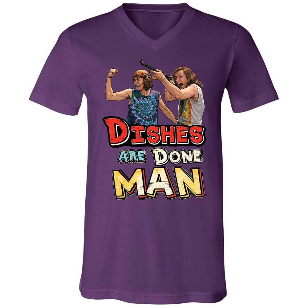 Unisex V-Neck T-Shirt - 3UWU8M86 - Team Purple - 10