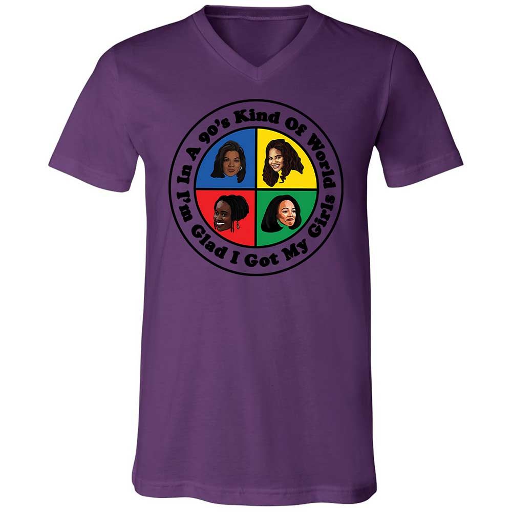 Unisex V-Neck T-Shirt - S46J1YTM - Team Purple - 10