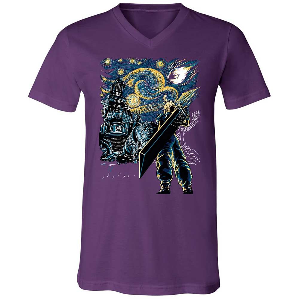 Unisex V-Neck T-Shirt - BH7BAXPF - Team Purple - 10