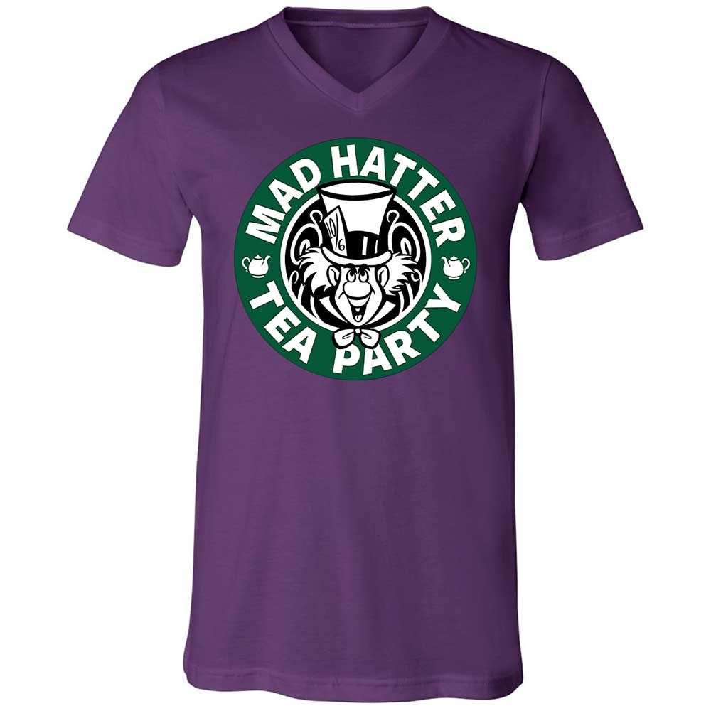 Unisex V-Neck T-Shirt - F5XBNC8B - Team Purple - 10
