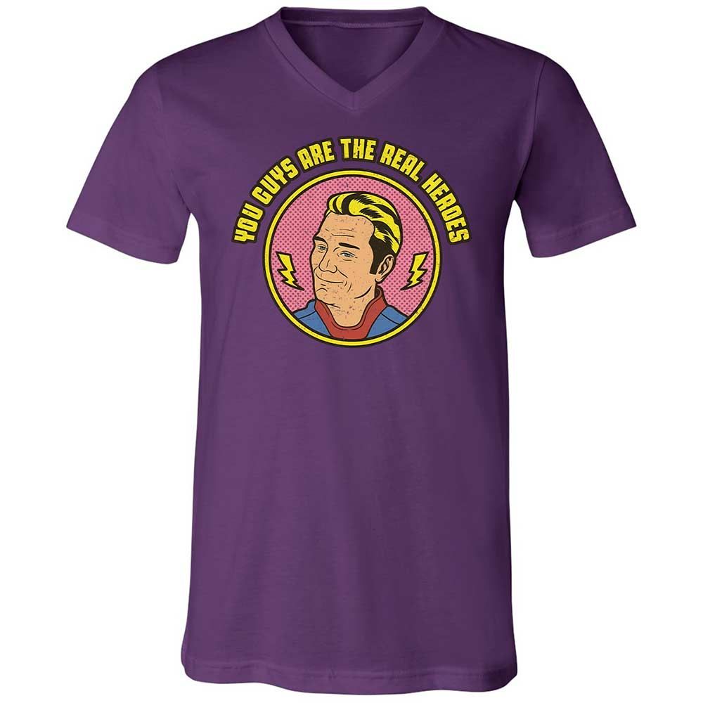 Unisex V-Neck T-Shirt - K3PNR8YK - Team Purple - 10