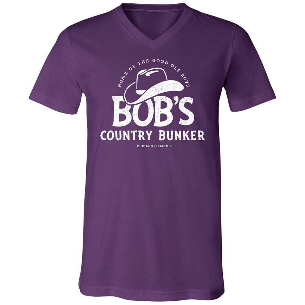 Unisex V-Neck T-Shirt - CMCDEP65 - Team Purple - 10