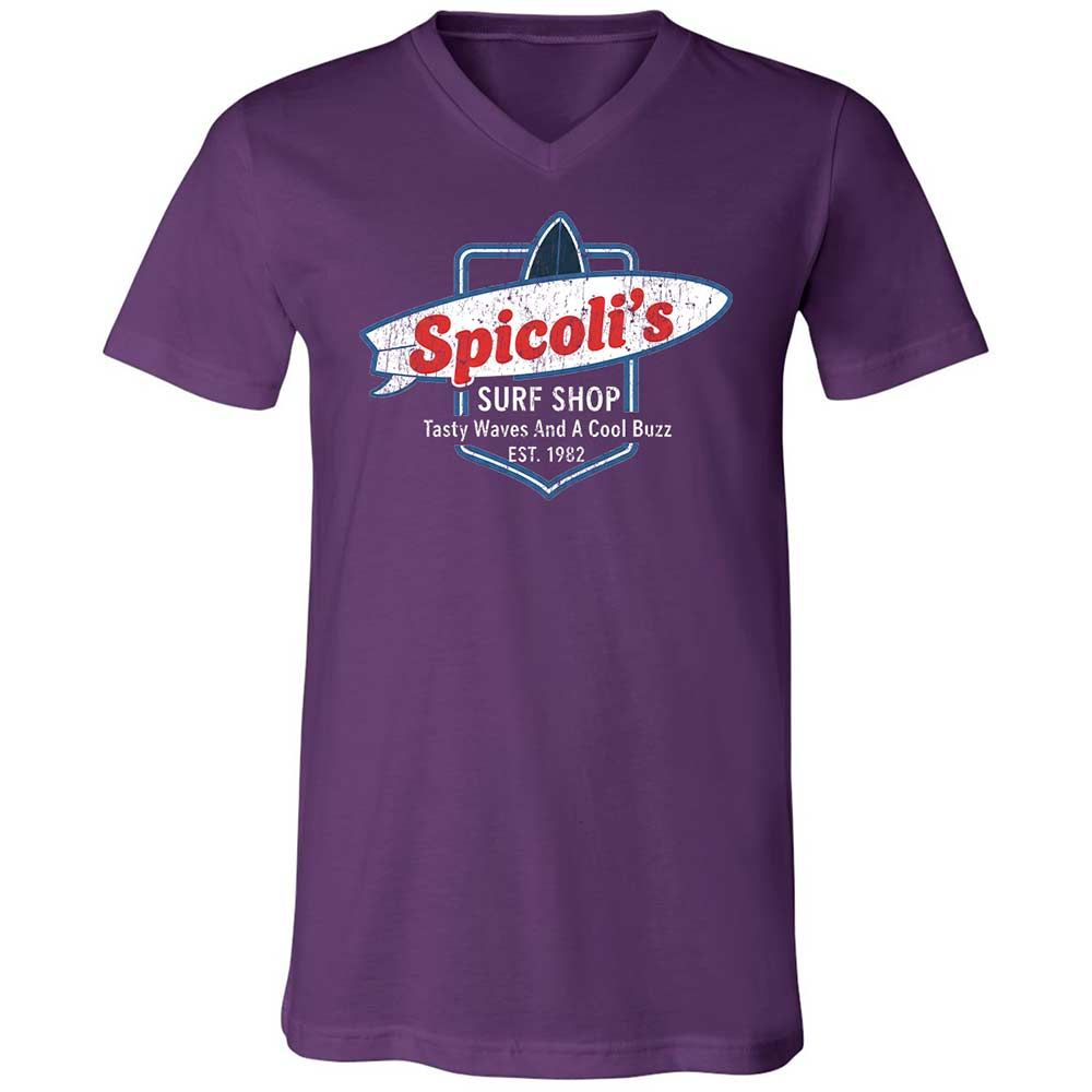 Unisex V-Neck T-Shirt - E256LVWT - Team Purple - 10