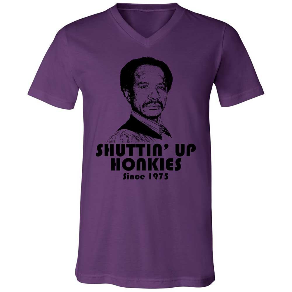 Unisex V-Neck T-Shirt - 3W5CUR5W - Team Purple - 10