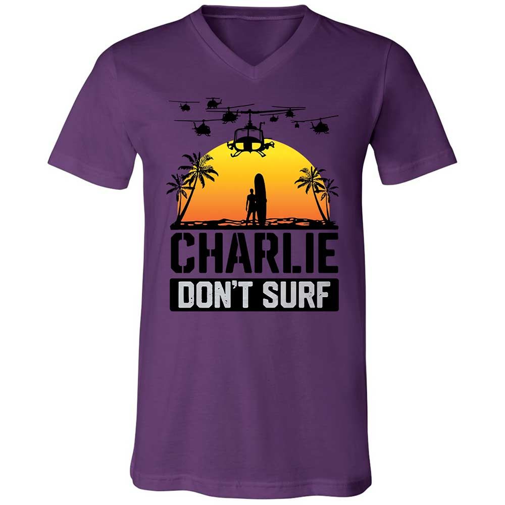 Unisex V-Neck T-Shirt - D6PE4LBV - Team Purple - 10