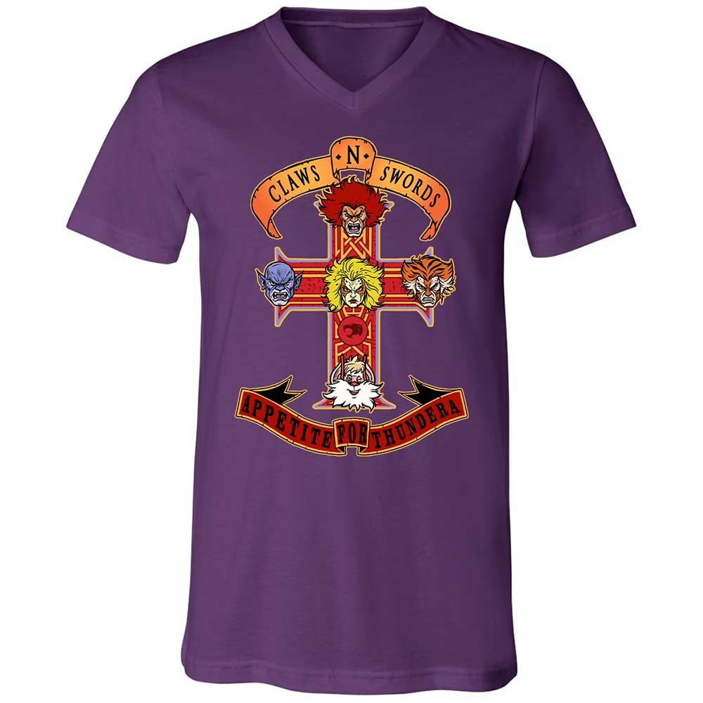 Unisex V-Neck T-Shirt - N34D6KRC - Team Purple - 10