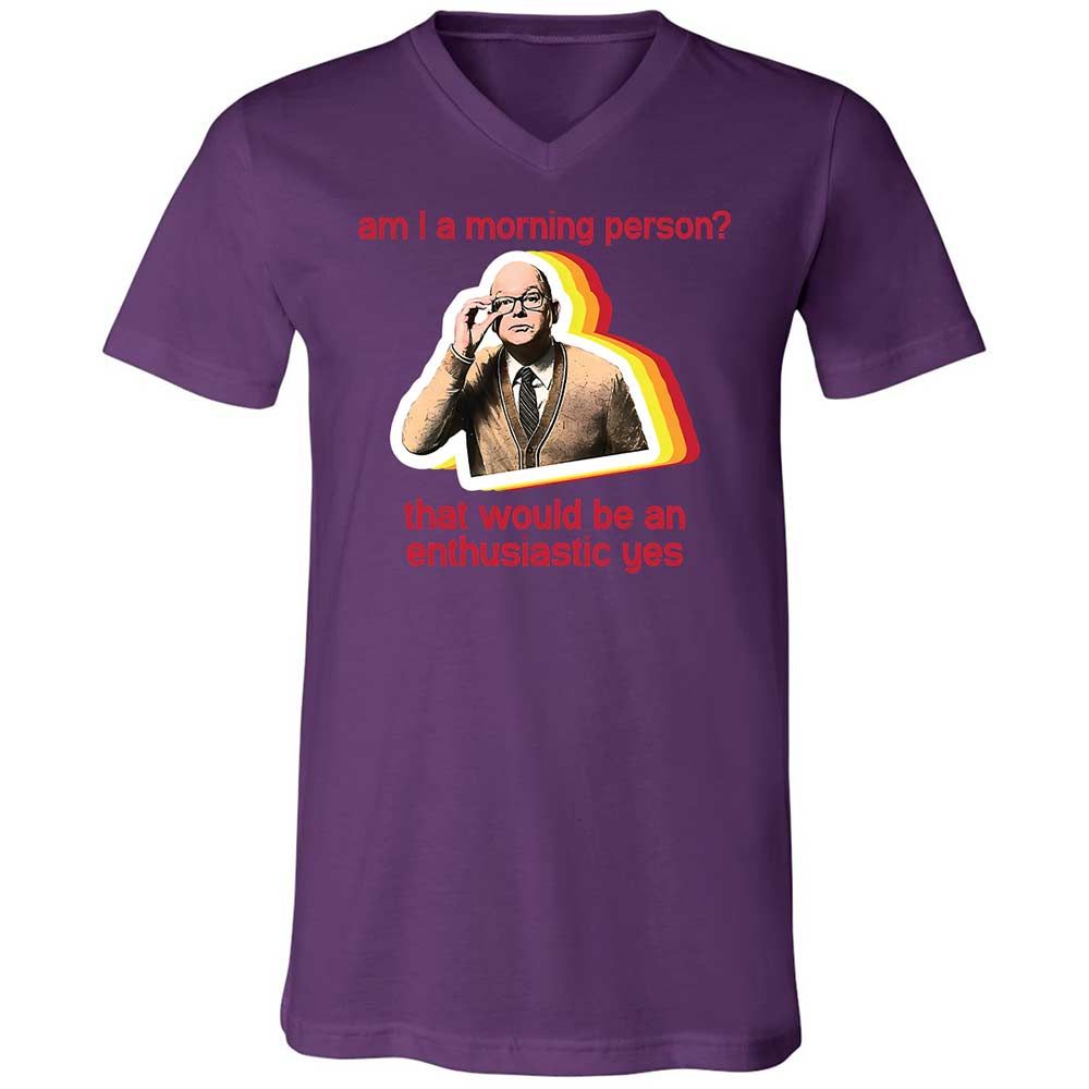 Unisex V-Neck T-Shirt - RNNHSPC7 - Team Purple - 10