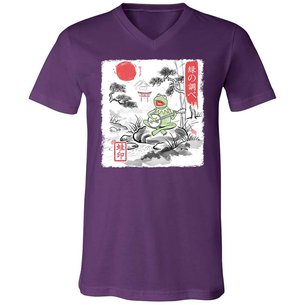 Unisex V-Neck T-Shirt - 3ML226GT - Team Purple - 10