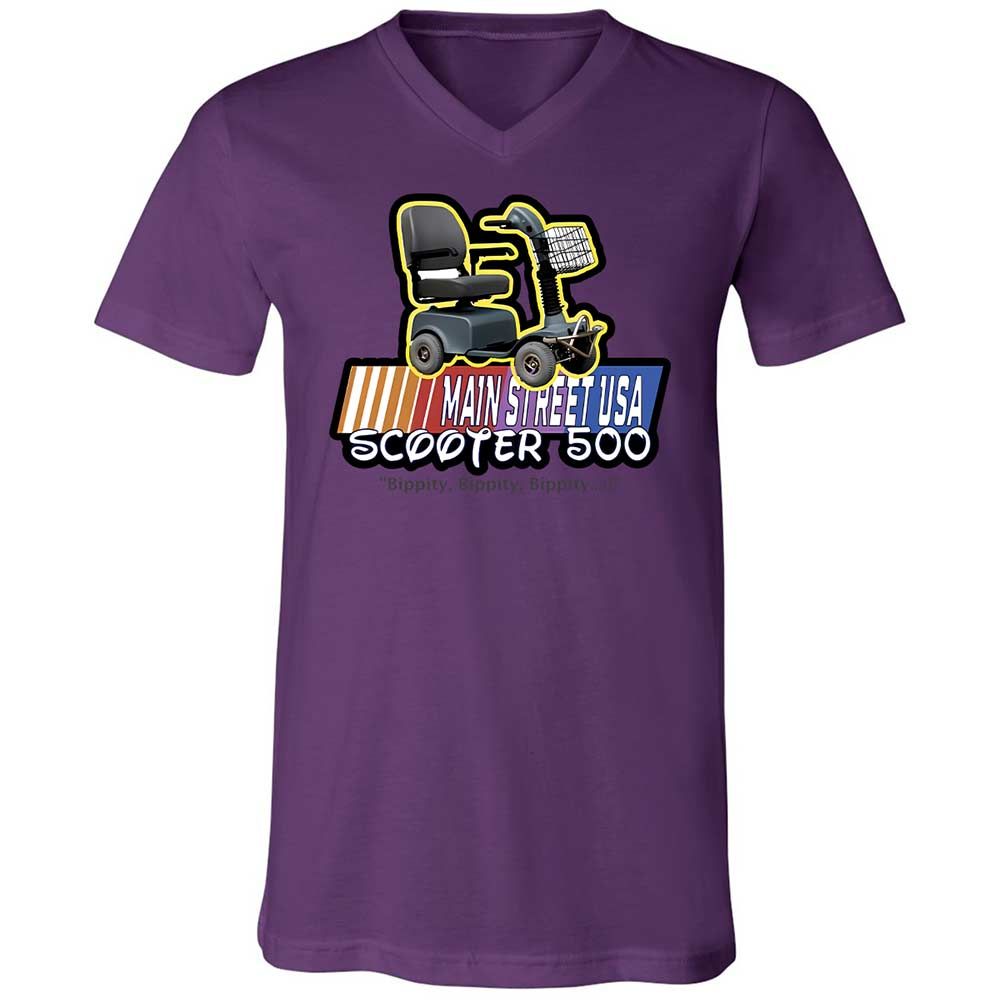 Unisex V-Neck T-Shirt - 2D6AB9UB - Team Purple - 10