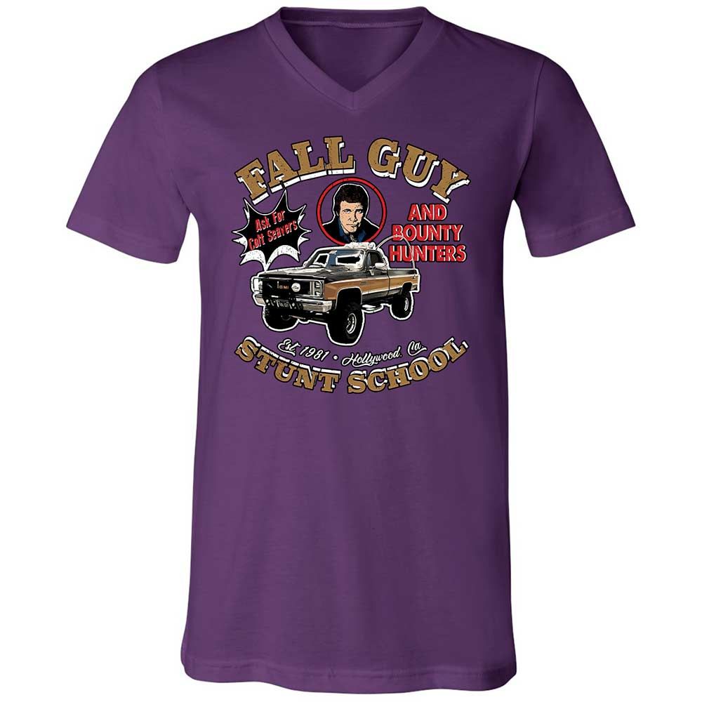 Unisex V-Neck T-Shirt - R7F1SAY7 - Team Purple - 10