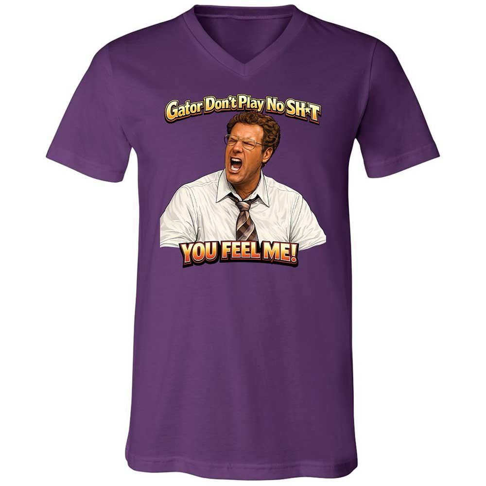 Unisex V-Neck T-Shirt - Z3CKYTBE - Team Purple - 10