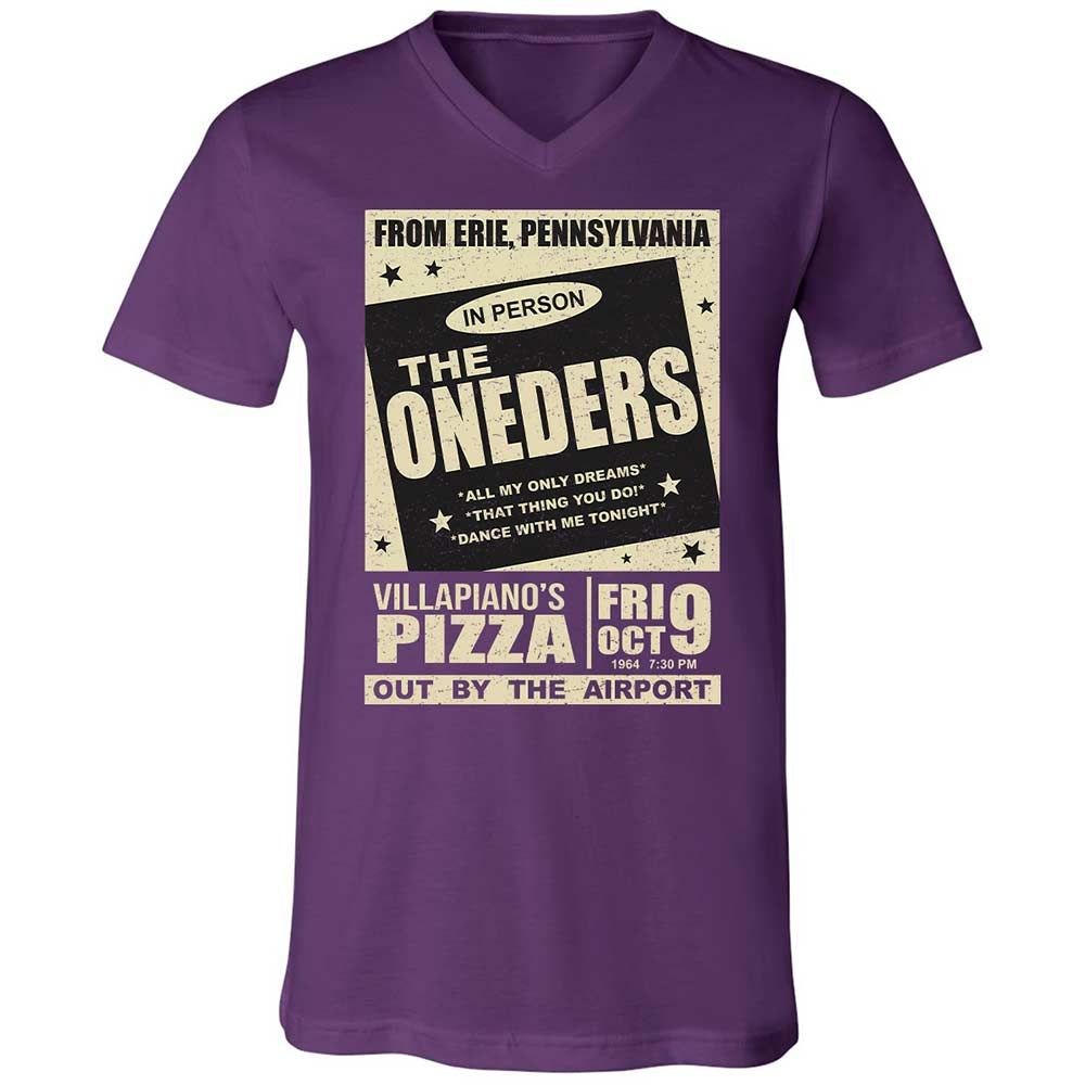 Unisex V-Neck T-Shirt - 7VVKFDQY - Team Purple - 10