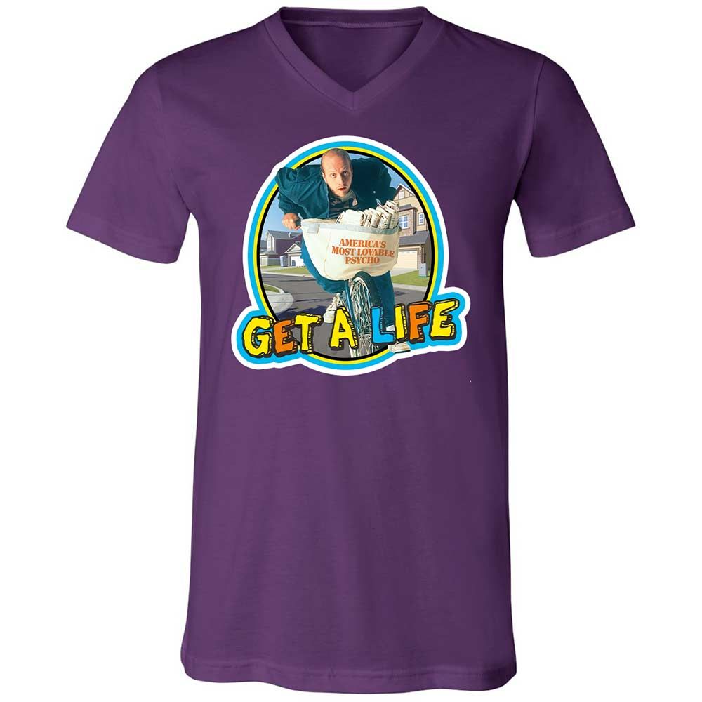 Unisex V-Neck T-Shirt - XKZX3QKN - Team Purple - 10