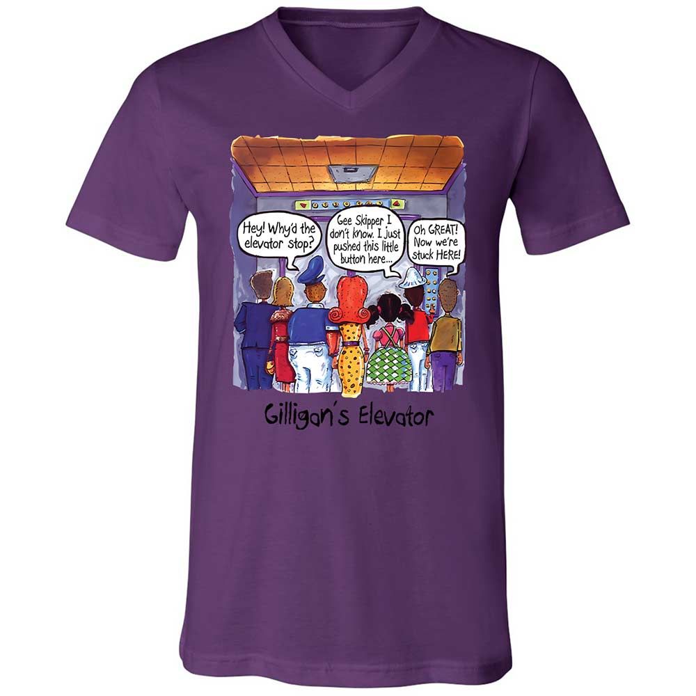 Unisex V-Neck T-Shirt - 2LAMZU2D - Team Purple - 10