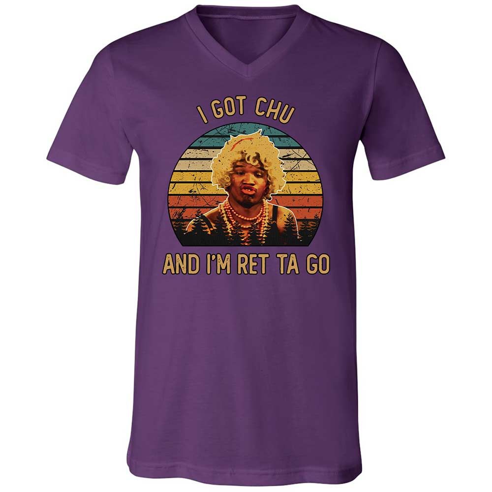 Unisex V-Neck T-Shirt - EQUHXVLX - Team Purple - 10