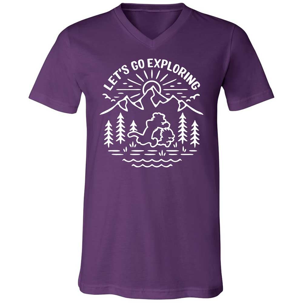 Unisex V-Neck T-Shirt - GEE99RSA - Team Purple - 10