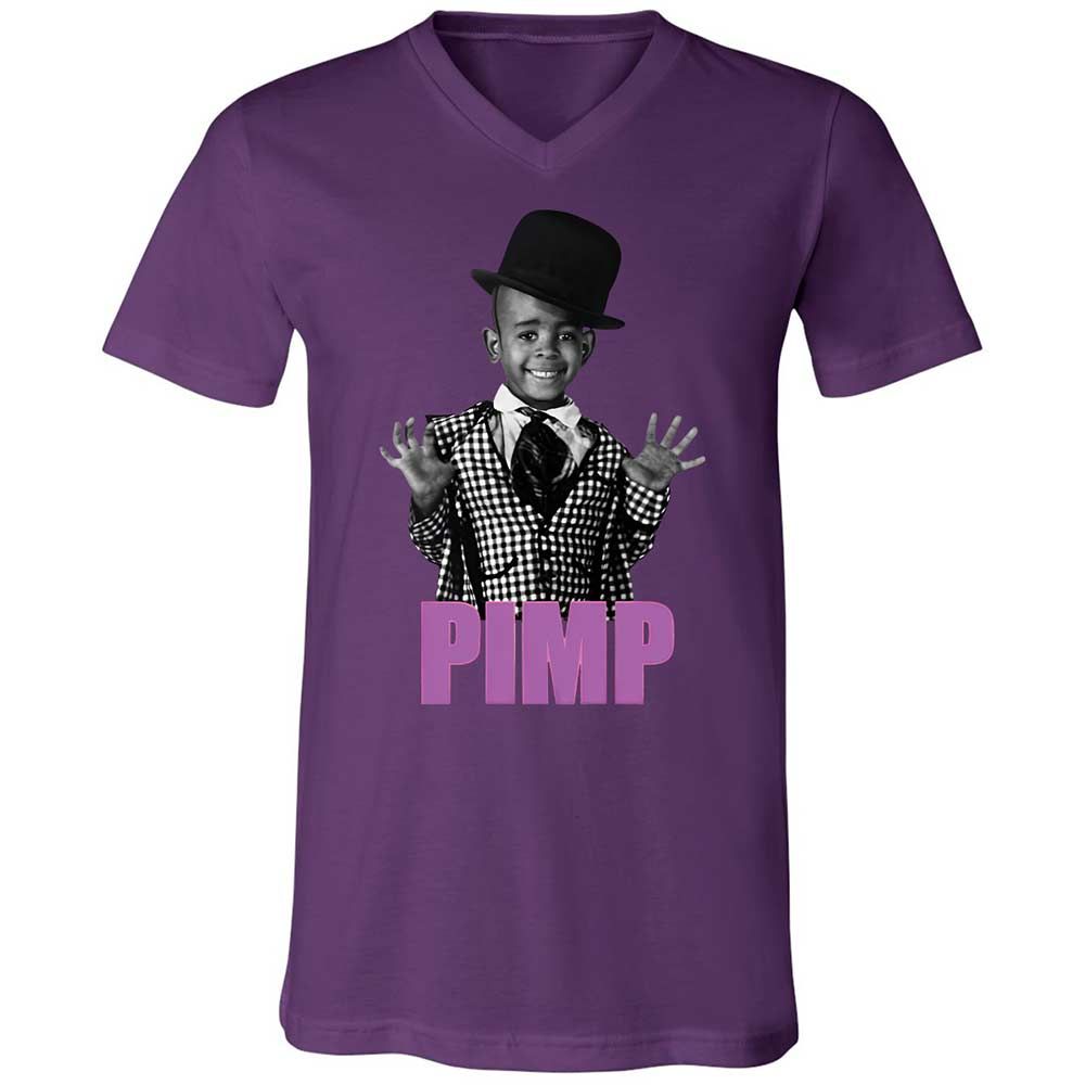 Unisex V-Neck T-Shirt - 374P7CU8 - Team Purple - 10