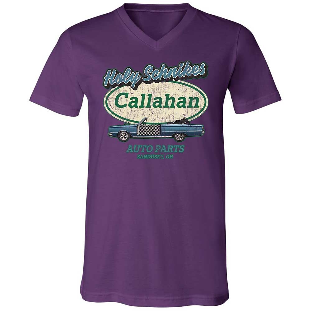 Unisex V-Neck T-Shirt - YQYAZSX4 - Team Purple - 10