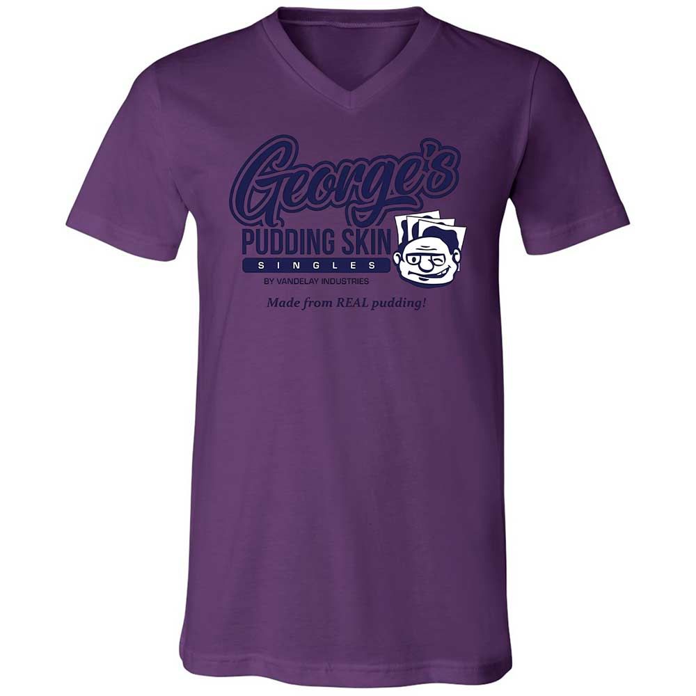 Unisex V-Neck T-Shirt - QMJLXYN4 - Team Purple - 10