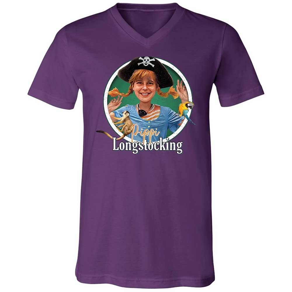 Unisex V-Neck T-Shirt - HH3Y2VEV - Team Purple - 10