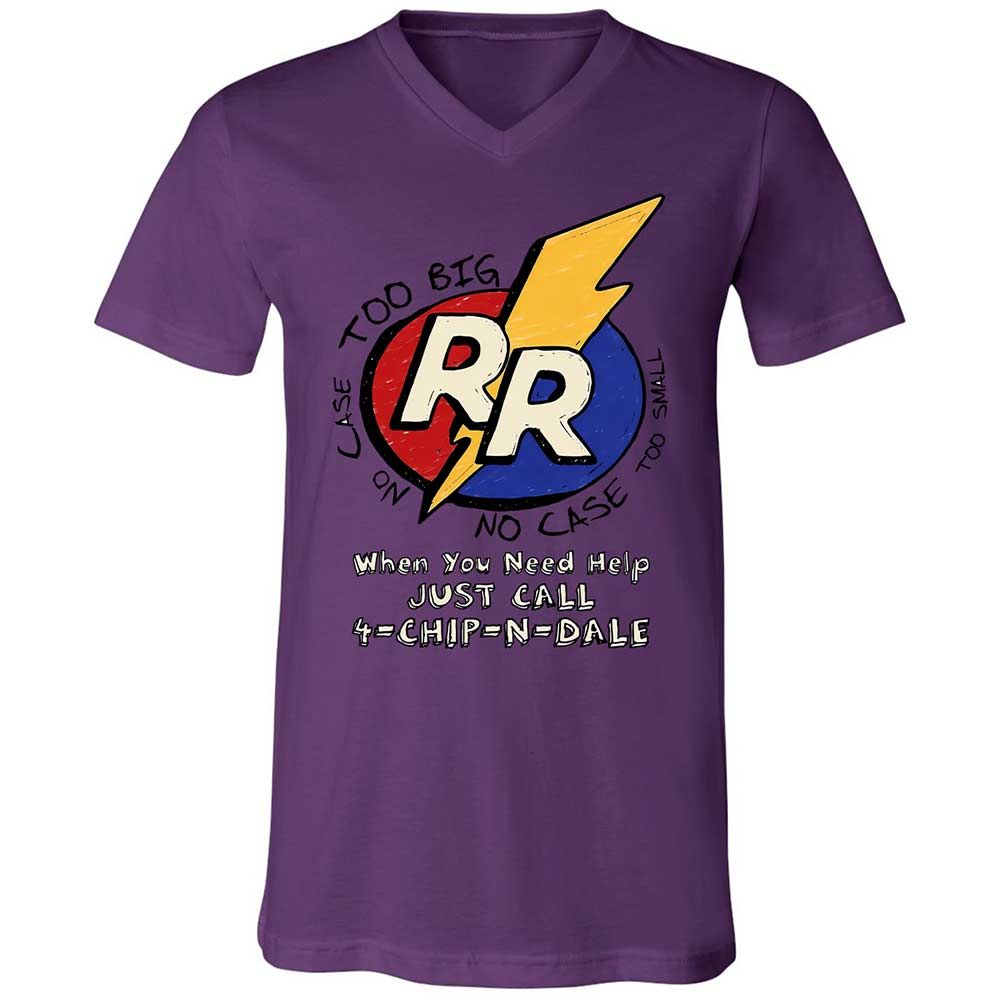 Unisex V-Neck T-Shirt - ABFAP6XQ - Team Purple - 10