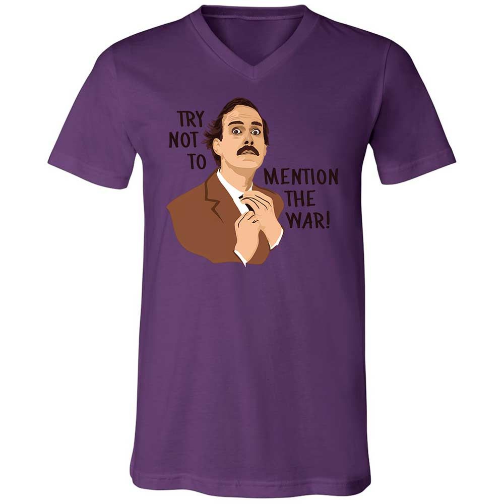 Unisex V-Neck T-Shirt - ZZZSSWFB - Team Purple - 10