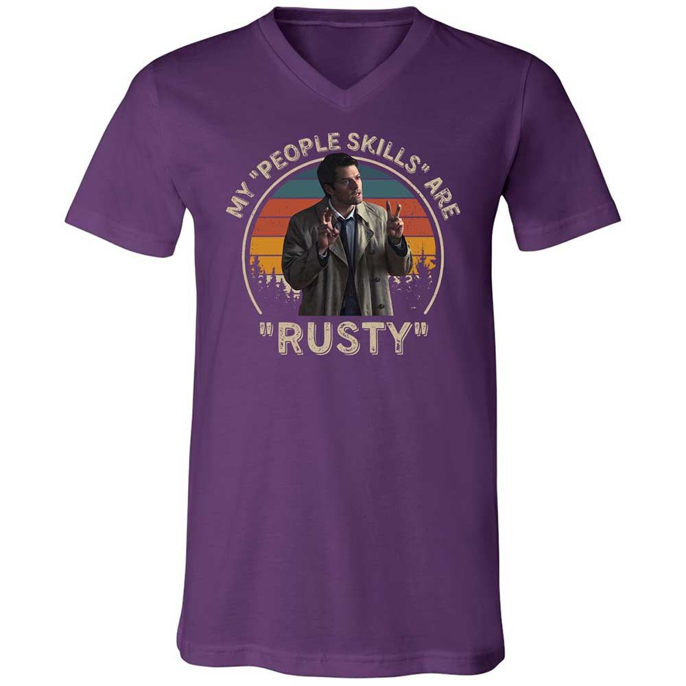 Unisex V-Neck T-Shirt - LGF22UEF - Team Purple - 10
